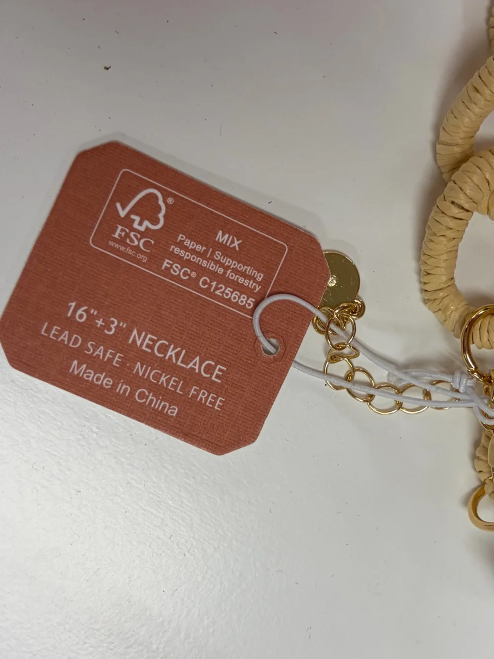 NWT βοΈ πβοΈ Camila Coelho Woven Raffia Link Statement Necklace - Picture 7 of 13